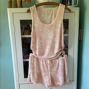 Lucky Brand sz L Floral Pink Sleepwear Set
